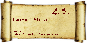 Lengyel Viola névjegykártya